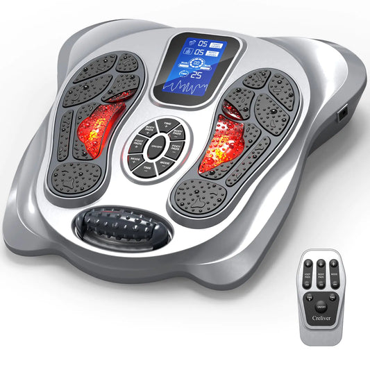 Creliver Foot EMS Muscle Stimulator for Neuropathy EMS Foot Massager for Circulation and Pain Relief TENS Nerve Muscle Massager with Remote Control (FSA & HSA Eligible)